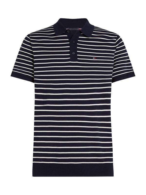 TOMMY HILFIGER TOMMY HILFIGER Pulover &#x27;ESSENTIAL&#x27;  mornarska / bela