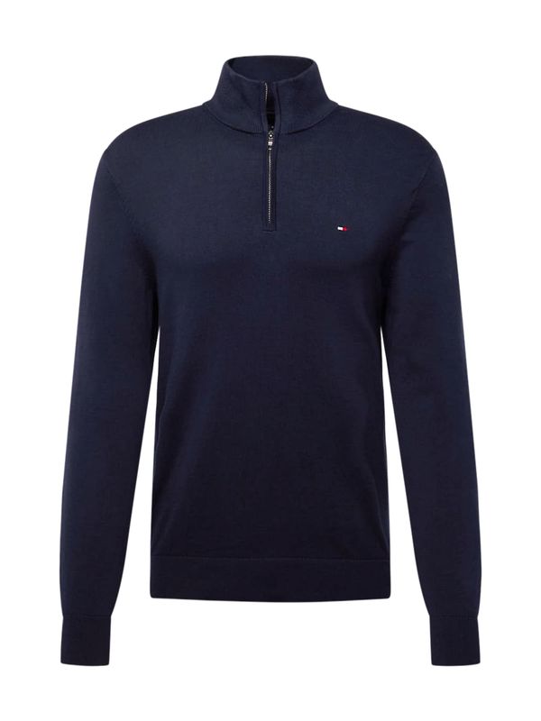 TOMMY HILFIGER TOMMY HILFIGER Pulover 'ESSENTIAL'  temno modra