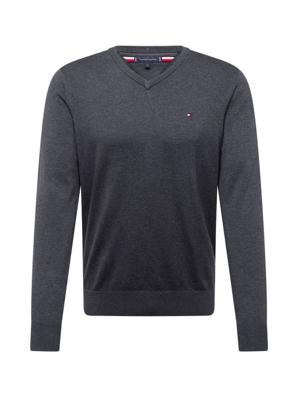 TOMMY HILFIGER TOMMY HILFIGER Pulover 'ESSENTIAL'  temno siva