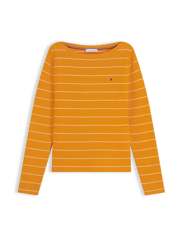 TOMMY HILFIGER TOMMY HILFIGER Pulover  mandarina / bela
