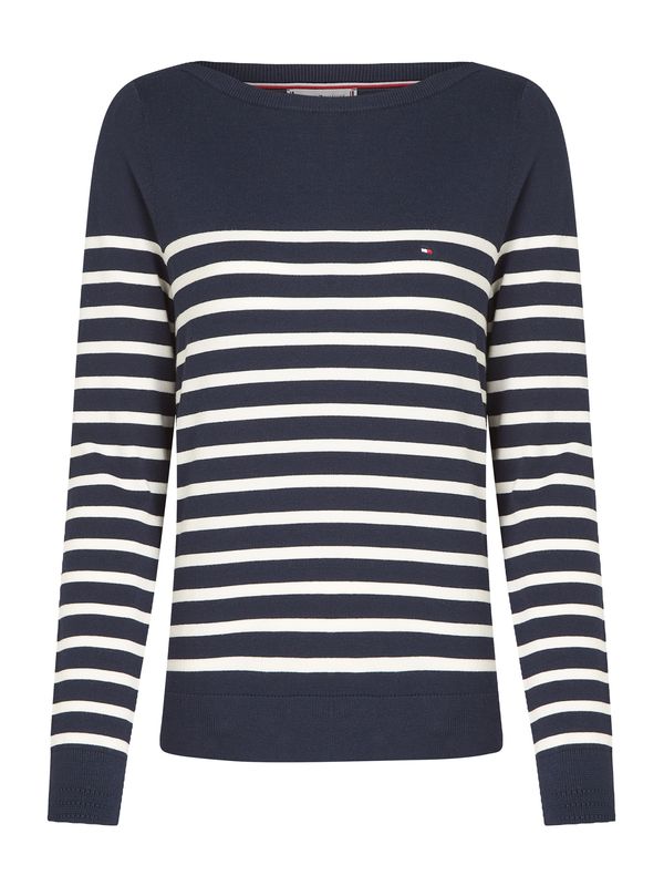 TOMMY HILFIGER TOMMY HILFIGER Pulover  marine / bela