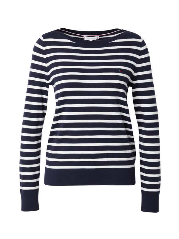 TOMMY HILFIGER TOMMY HILFIGER Pulover  marine / bela