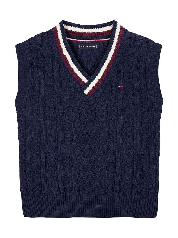 TOMMY HILFIGER TOMMY HILFIGER Pulover  marine / bordo / bela