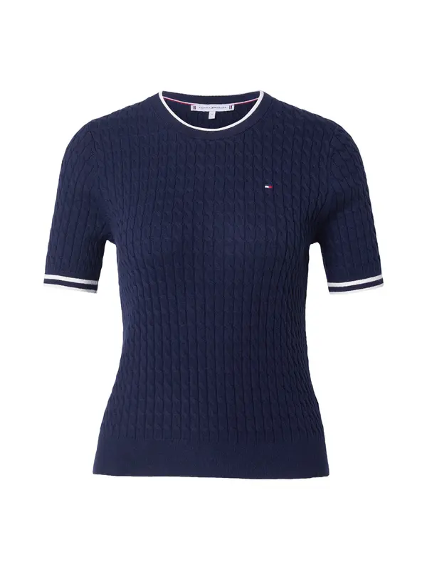 TOMMY HILFIGER TOMMY HILFIGER Pulover  modra / bela