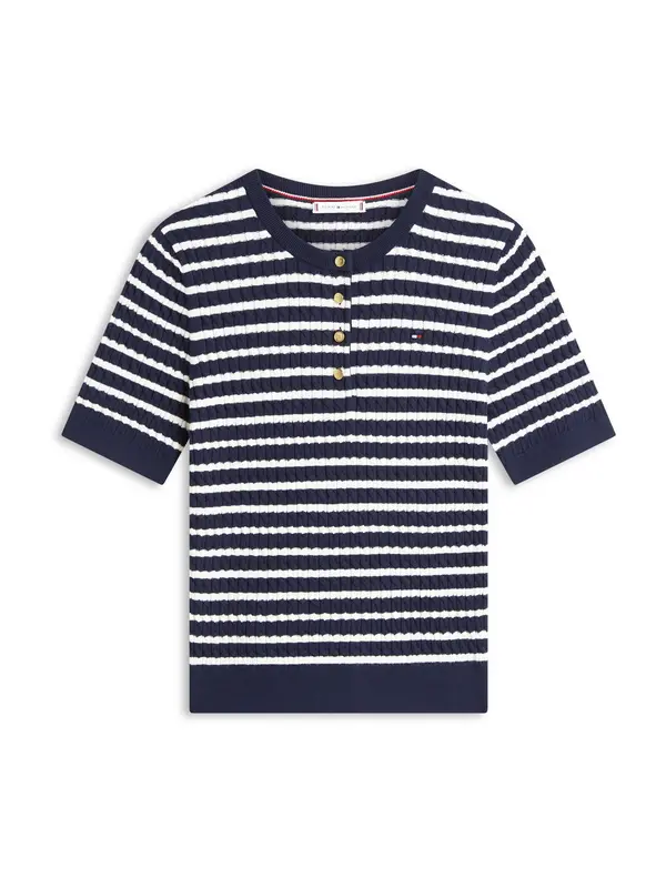 TOMMY HILFIGER TOMMY HILFIGER Pulover  mornarska / bela