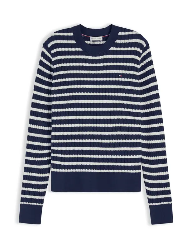TOMMY HILFIGER TOMMY HILFIGER Pulover  mornarska / bela
