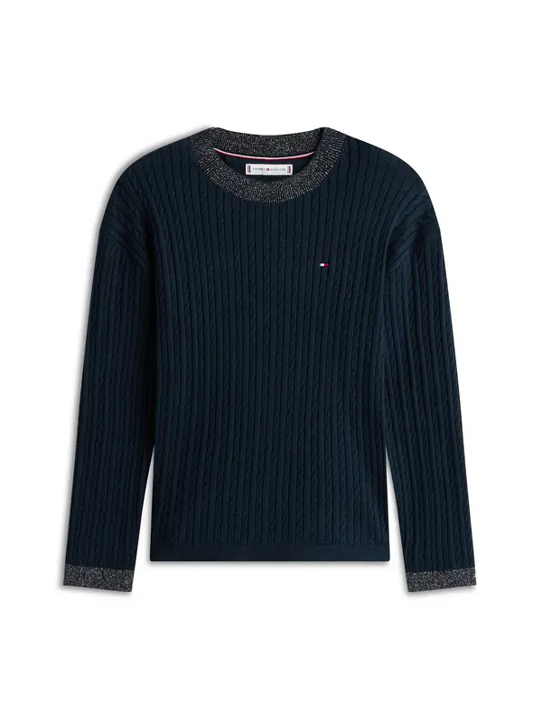 TOMMY HILFIGER TOMMY HILFIGER Pulover  mornarska / srebrna