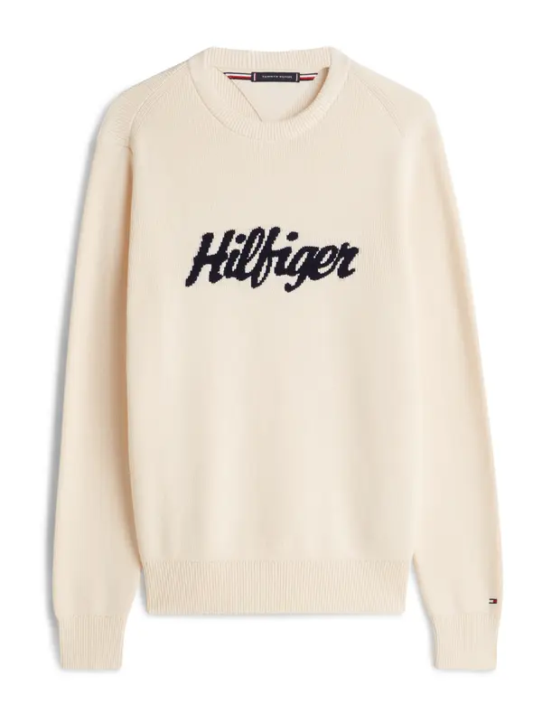 TOMMY HILFIGER TOMMY HILFIGER Pulover  slonovina / črna