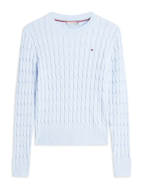 TOMMY HILFIGER TOMMY HILFIGER Pulover  svetlo modra