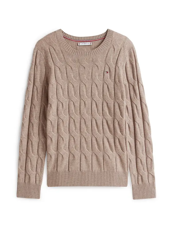TOMMY HILFIGER TOMMY HILFIGER Pulover  temno bež