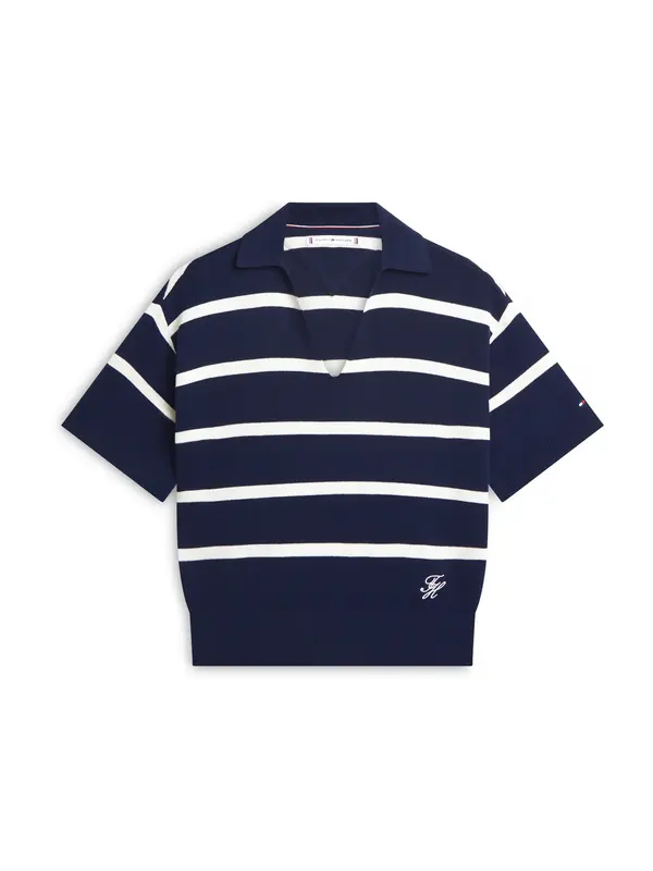 TOMMY HILFIGER TOMMY HILFIGER Pulover  temno modra / bela
