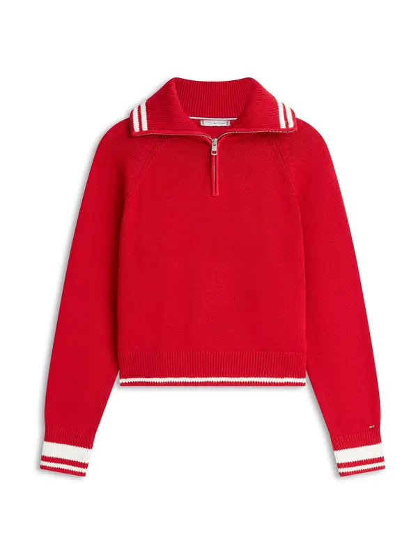 TOMMY HILFIGER TOMMY HILFIGER Pulover 'Varsity'  rdeča / bela