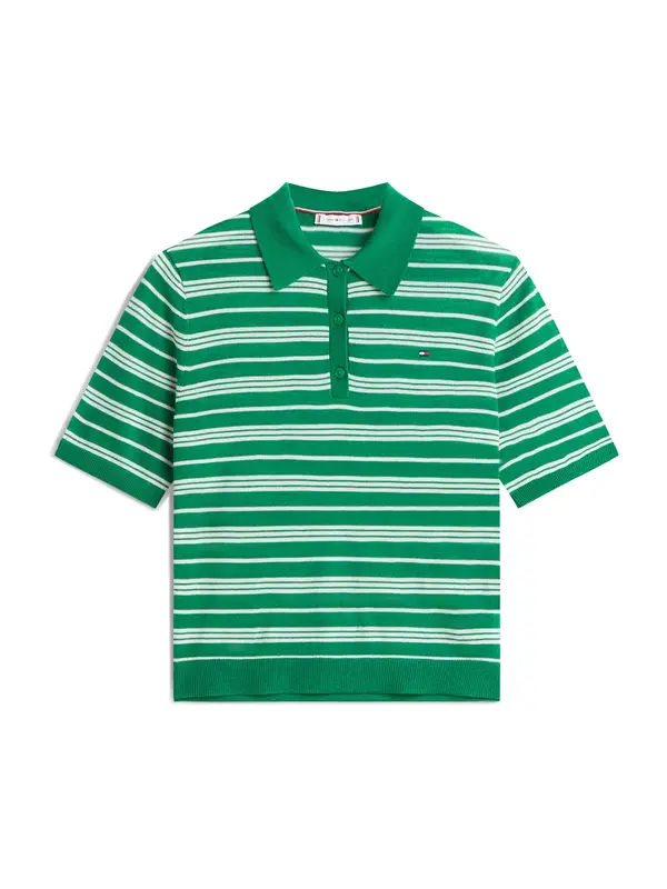 TOMMY HILFIGER TOMMY HILFIGER Pulover  zelena / bela