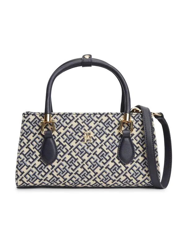 TOMMY HILFIGER TOMMY HILFIGER Ročna torbica 'Essential'  ecru / mornarska / opal