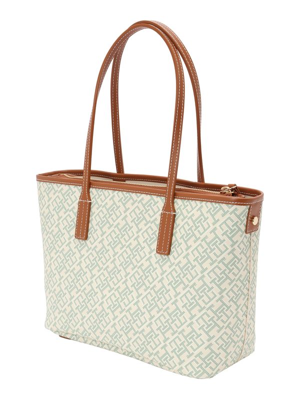 TOMMY HILFIGER TOMMY HILFIGER Ročna torbica  kremna / konjak / meta