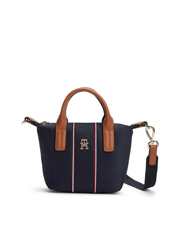 TOMMY HILFIGER TOMMY HILFIGER Ročna torbica 'POPETTE'  marine / rjava / zlata