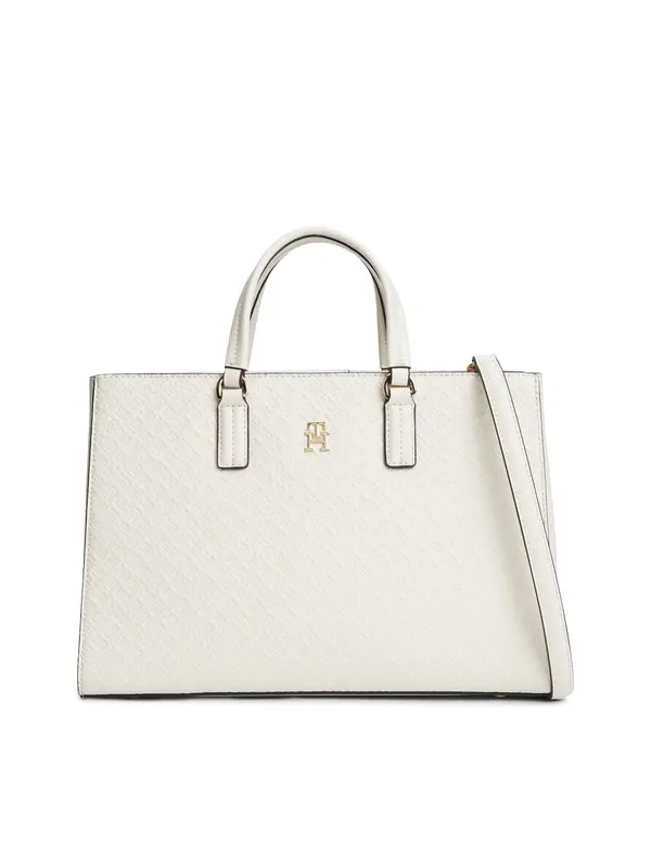 TOMMY HILFIGER TOMMY HILFIGER Ročna torbica  svetlo bež