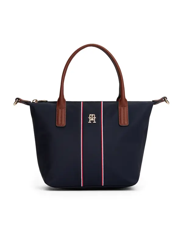 TOMMY HILFIGER TOMMY HILFIGER Ročna torbica  temno modra / karamel / živo rdeča / bela