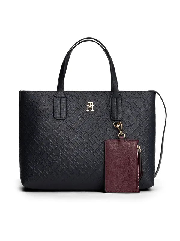 TOMMY HILFIGER TOMMY HILFIGER Ročna torbica  temno modra / rubin rdeča