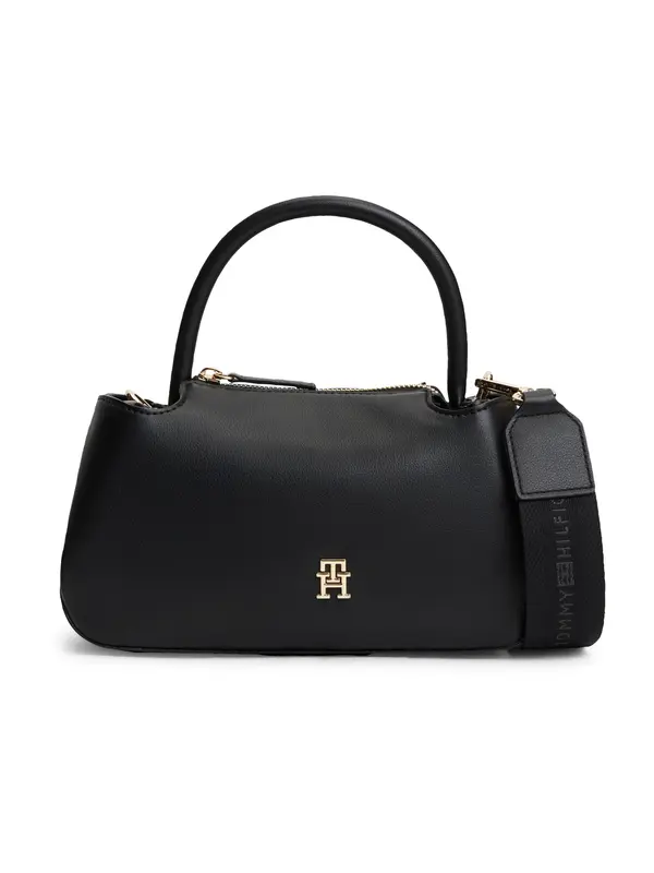 TOMMY HILFIGER TOMMY HILFIGER Ročna torbica 'TH Monogram Repeat Logo'  črna