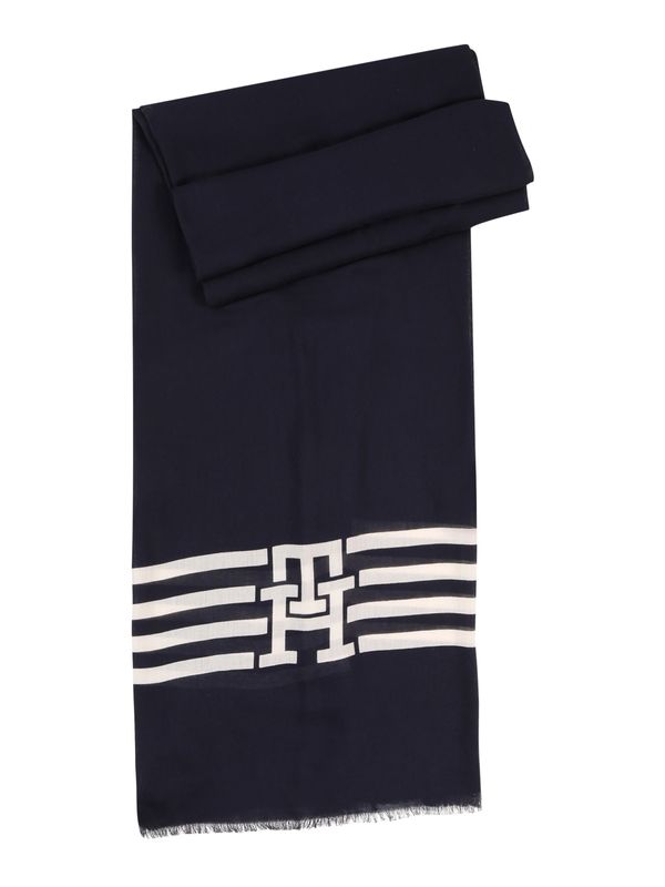 TOMMY HILFIGER TOMMY HILFIGER Šal 'NAVAL'  temno modra / off-bela