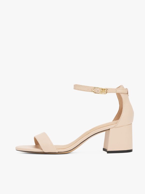 TOMMY HILFIGER TOMMY HILFIGER Sandali s paščki  bež / zlata