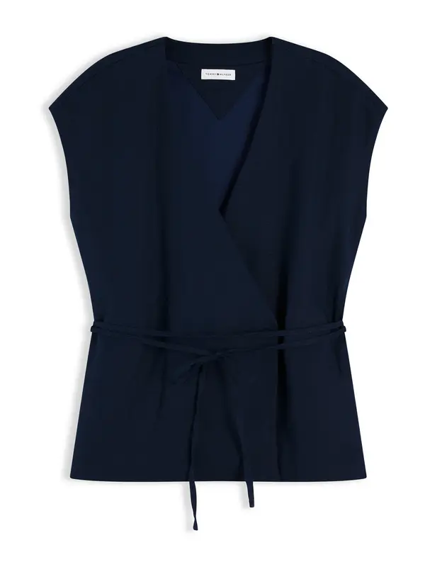 TOMMY HILFIGER TOMMY HILFIGER Telovnik 'Blend Wrap Waistcoat'  mornarska