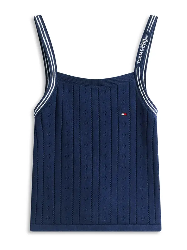 TOMMY HILFIGER TOMMY HILFIGER Top  temno modra / bela