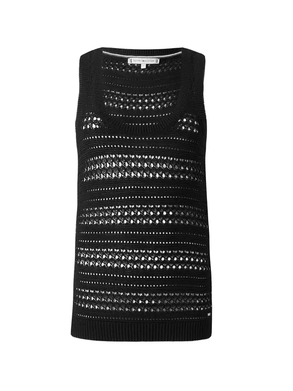 TOMMY HILFIGER TOMMY HILFIGER Top z naramnicami  črna