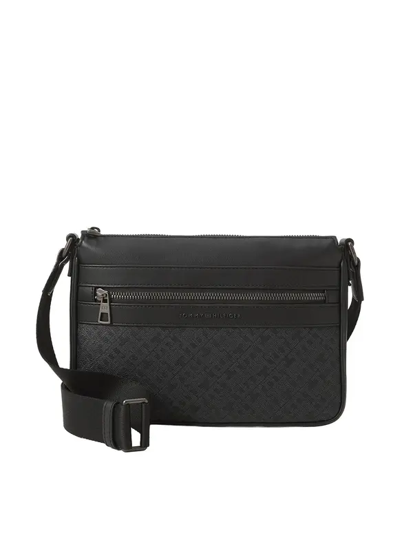 TOMMY HILFIGER TOMMY HILFIGER Torba za čez ramo  bazaltno siva / črna