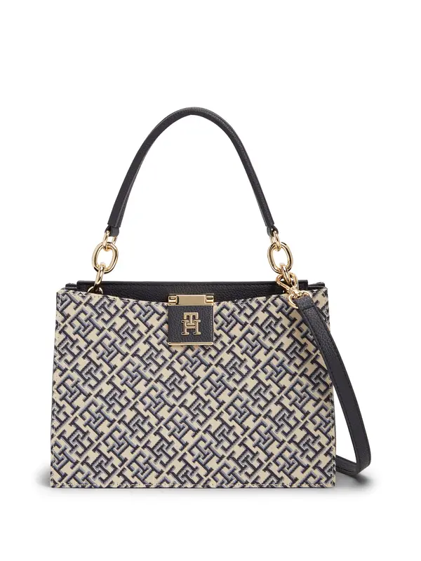 TOMMY HILFIGER TOMMY HILFIGER Torba za čez ramo  bež / nočno modra / svetlo modra