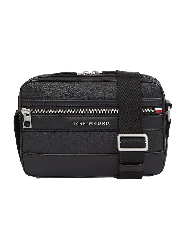 TOMMY HILFIGER TOMMY HILFIGER Torba za čez ramo 'Central'  črna / srebrna