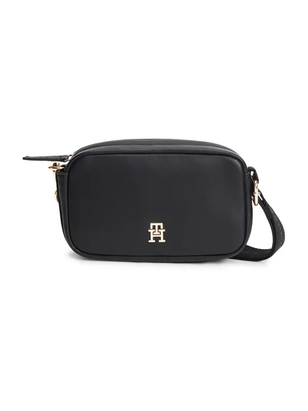 TOMMY HILFIGER TOMMY HILFIGER Torba za čez ramo 'Logo Tape Camera'  črna