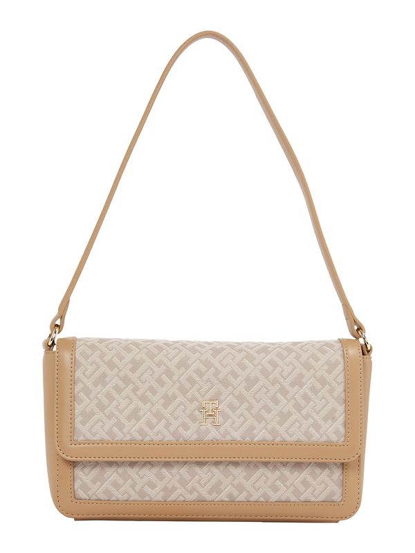 TOMMY HILFIGER TOMMY HILFIGER Torba za čez ramo  temno bež / kaki / bela