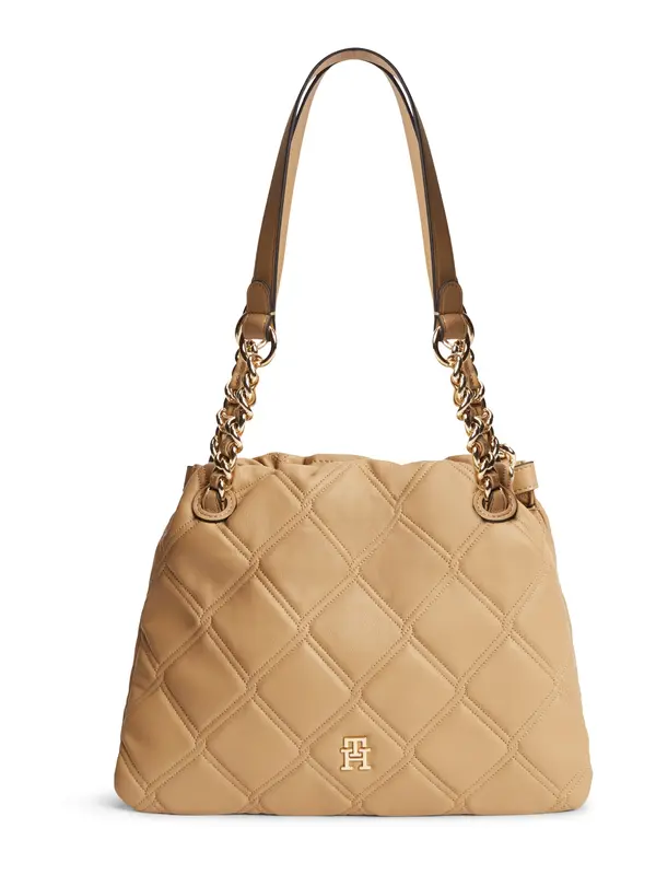 TOMMY HILFIGER TOMMY HILFIGER Torba za čez ramo 'TH Monogram Quilted Tote'  kaki