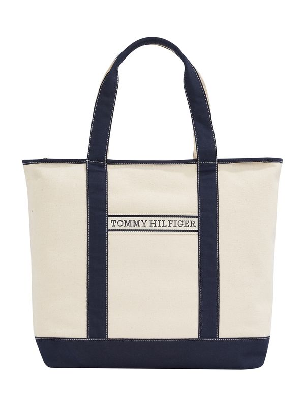 TOMMY HILFIGER TOMMY HILFIGER Torba za na plažo  bež / mornarska