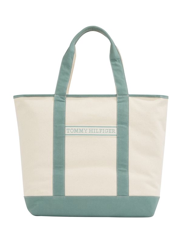 TOMMY HILFIGER TOMMY HILFIGER Torba za na plažo  pesek / pastelno zelena