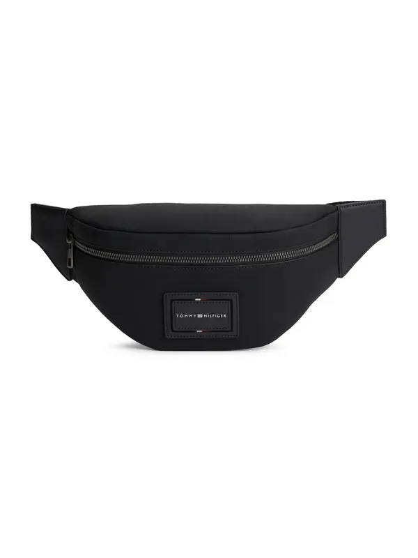 TOMMY HILFIGER TOMMY HILFIGER Torbica za okrog pasu 'Logo Patch Textured'  črna