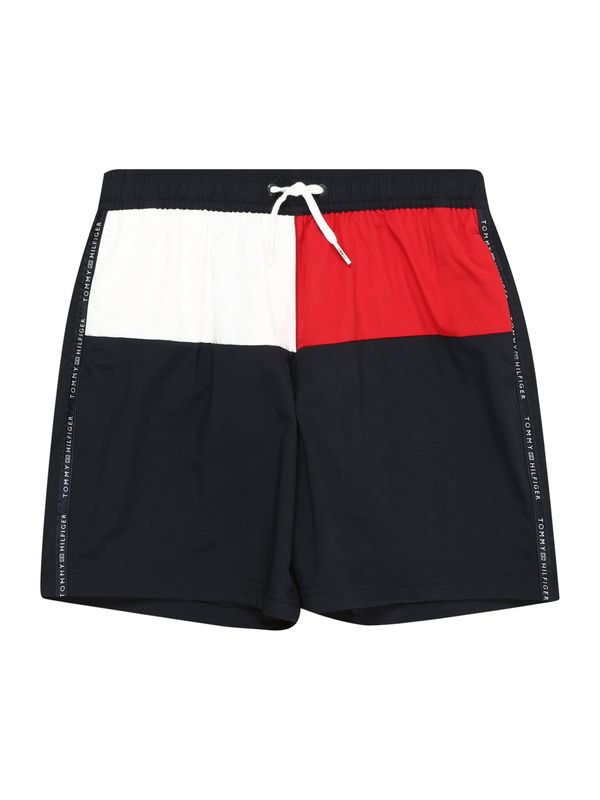 Tommy Hilfiger Underwear Tommy Hilfiger Underwear Kratke kopalne hlače 'Flag'  mornarska / rdeča / bela