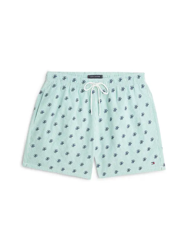 Tommy Hilfiger Underwear Tommy Hilfiger Underwear Kratke kopalne hlače 'ITHACA'  mornarska / meta / bela