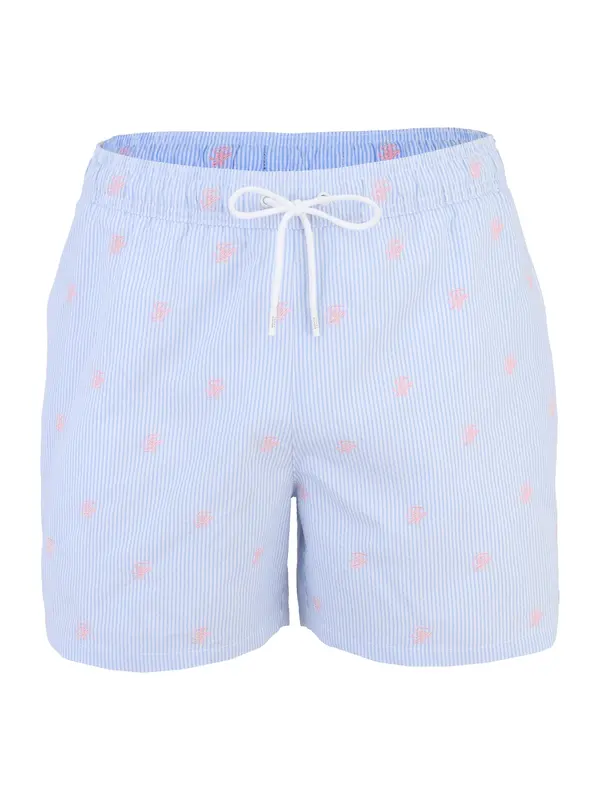 Tommy Hilfiger Underwear Tommy Hilfiger Underwear Kratke kopalne hlače 'ITHACA'  svetlo modra / roza / bela