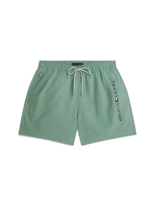 Tommy Hilfiger Underwear Tommy Hilfiger Underwear Kratke kopalne hlače 'Original Ithaca'  zelena / svetlo zelena / črna