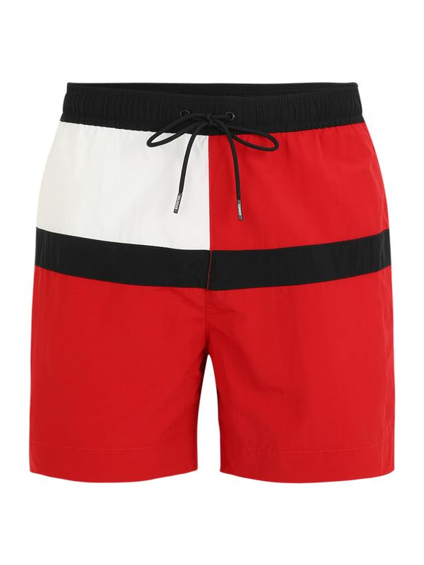 Tommy Hilfiger Underwear Tommy Hilfiger Underwear Kratke kopalne hlače  rdeča / črna / bela