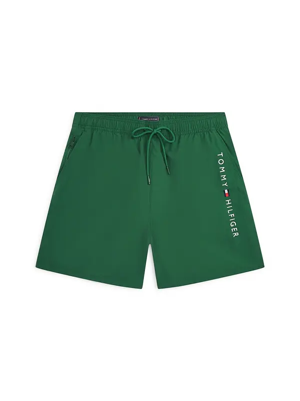 Tommy Hilfiger Underwear Tommy Hilfiger Underwear Kratke kopalne hlače  temno zelena / rdeča / bela