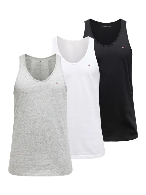 Tommy Hilfiger Underwear Tommy Hilfiger Underwear Spodnja majica  pegasto siva / črna / bela