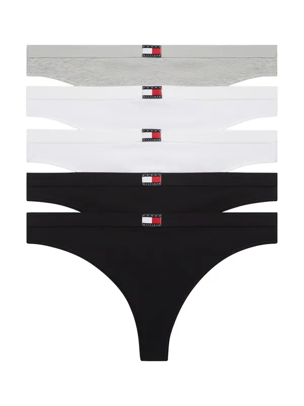 Tommy Hilfiger Underwear Tommy Hilfiger Underwear Tangice  pegasto siva / črna / bela