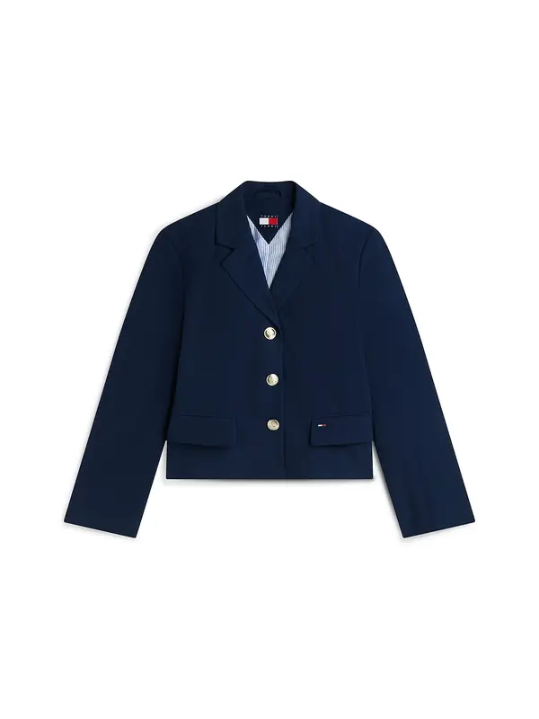 Tommy Jeans Tommy Jeans Blazer 'Gold-tone Button Regular Fit Cropped Blazer'  mornarska
