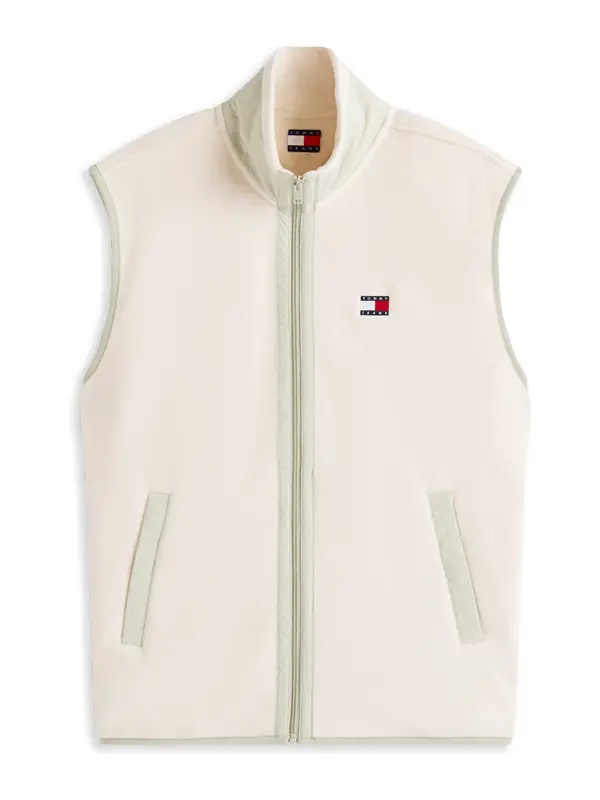 Tommy Jeans Tommy Jeans Brezrokavnik  svetlo bež / pastelno zelena