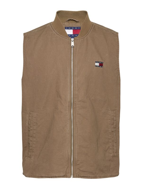 Tommy Jeans Tommy Jeans Brezrokavnik  svetlo rjava