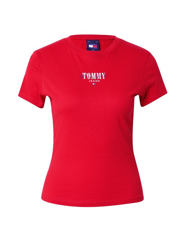 Tommy Jeans Curve Tommy Jeans Curve Majica 'Essential'  mornarska / rdeča / bela